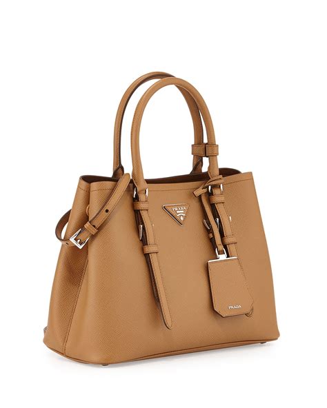 prada saffiano cuir double bag 30cm|authentic Prada saffiano.